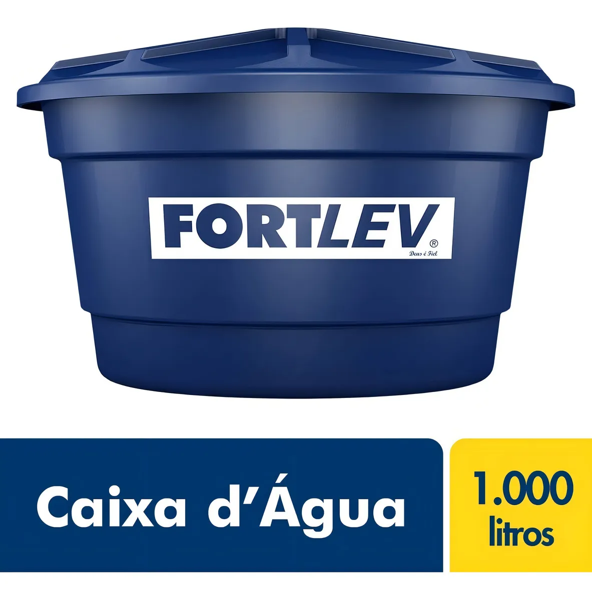 Caixa d’Água Fortlev 1000L Azul em Polietileno (1 Camada) Vertical – Ø 1,52m x 97cm