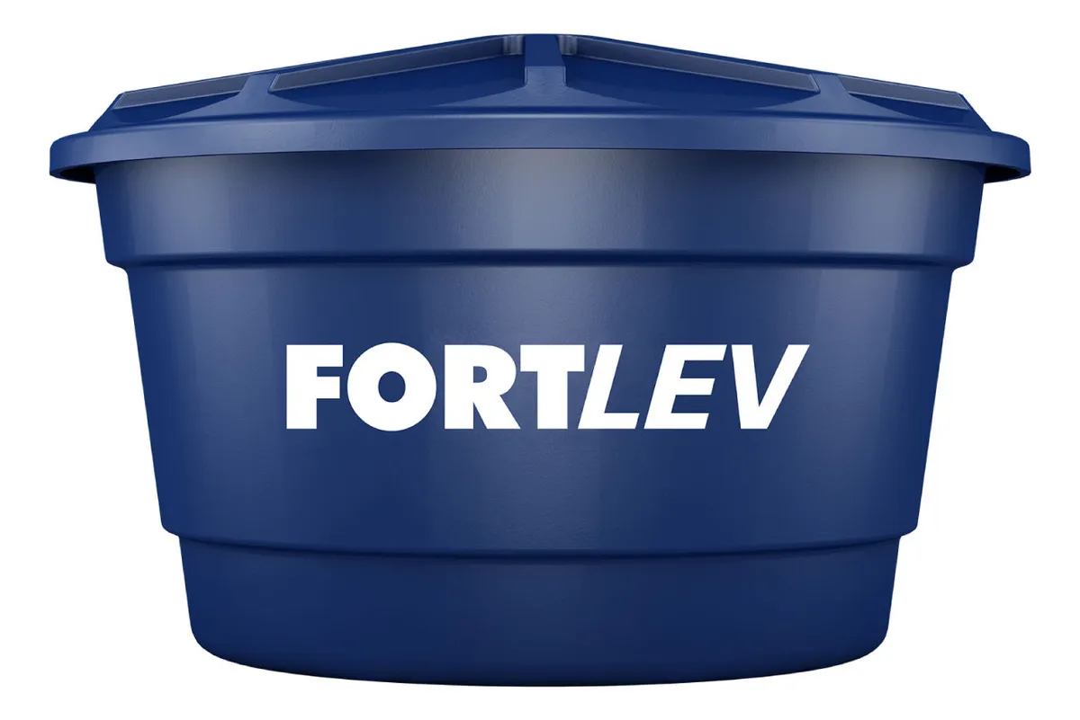 Caixa d’Água Fortlev 500L Azul Polietileno 1 Camada Vertical Ø1,24m x 72cm