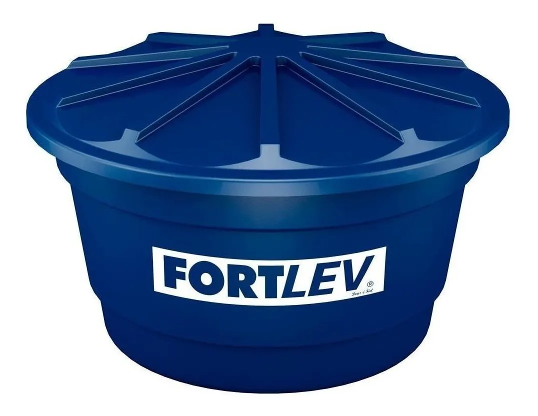 Caixa d’Água Fortlev 1500L Azul Polietileno Vertical com Proteção UV